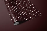 Brown Polka Dot Gift Wrapping Paper, Classic Dot Pattern Wrap Sheet in Glossy or Matte Finish, Great for Fall Gifting and Year-Round Use