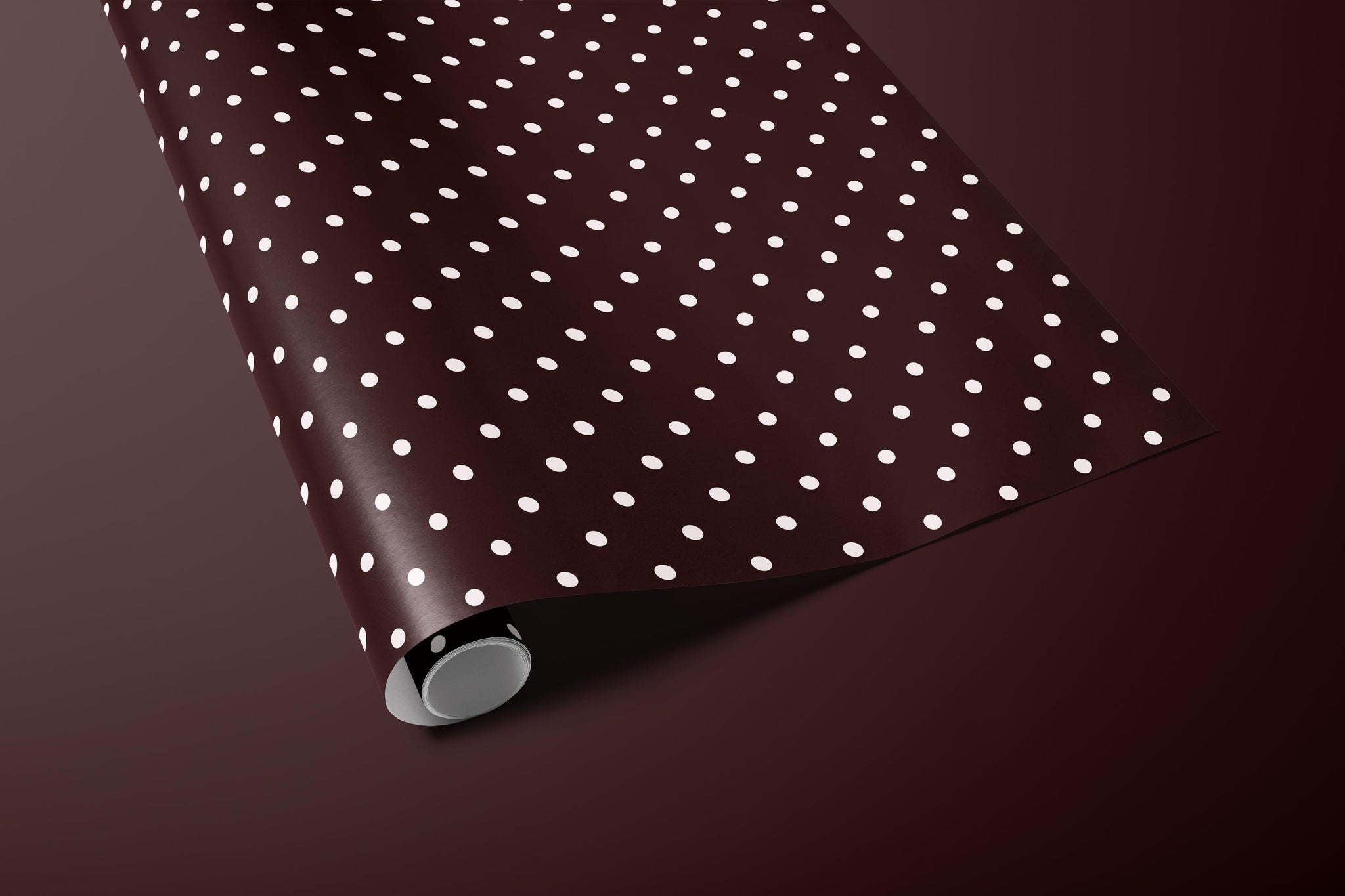 Brown Polka Dot Gift Wrapping Paper, Classic Dot Pattern Wrap Sheet in Glossy or Matte Finish, Great for Fall Gifting and Year-Round Use