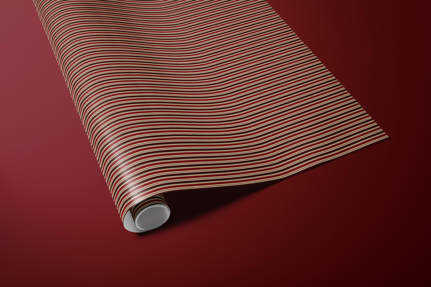 Burgundy and Gold Striped Wrapping Paper, Elegant Luxury Gift Wrap for Christmas, Holidays, Birthdays and Special Occasions