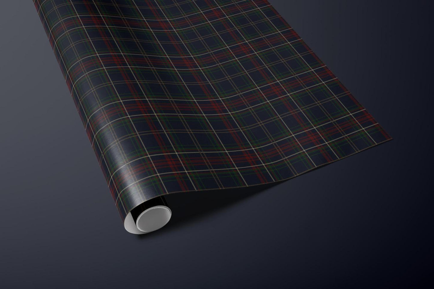 Navy & Green Tartan Plaid Wrapping Paper | Heritage Gift Wrap