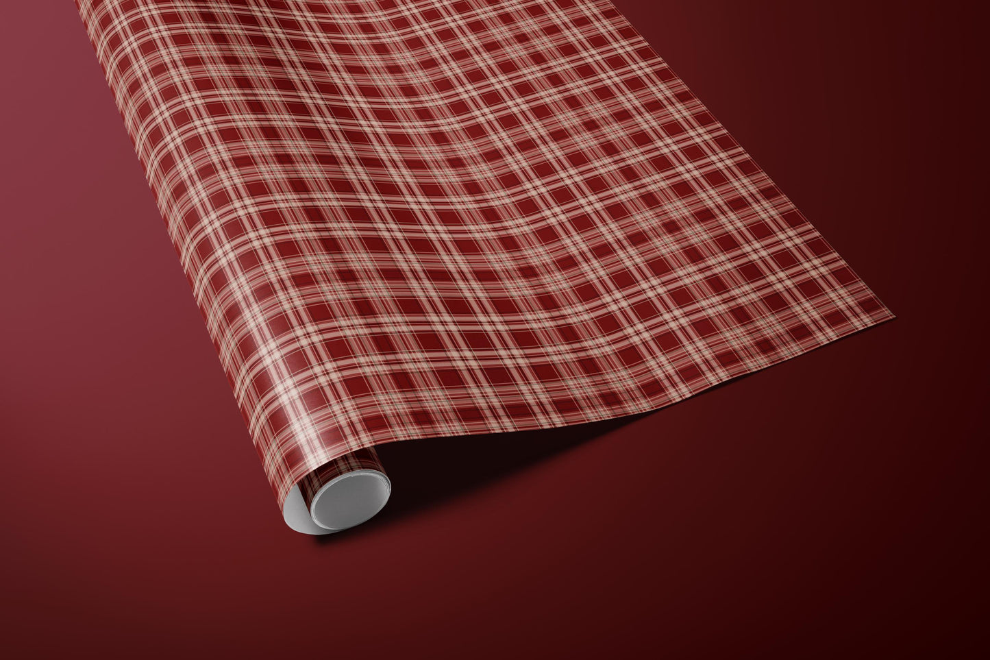 Red Tartan Plaid Wrapping Paper | Traditional Christmas Gift Wrap