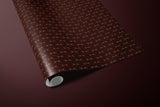 Brown & Gold Equestrian Snaffle Wrapping Paper, Gloss or Matte Finish Elegant Luxury Gift Wrap