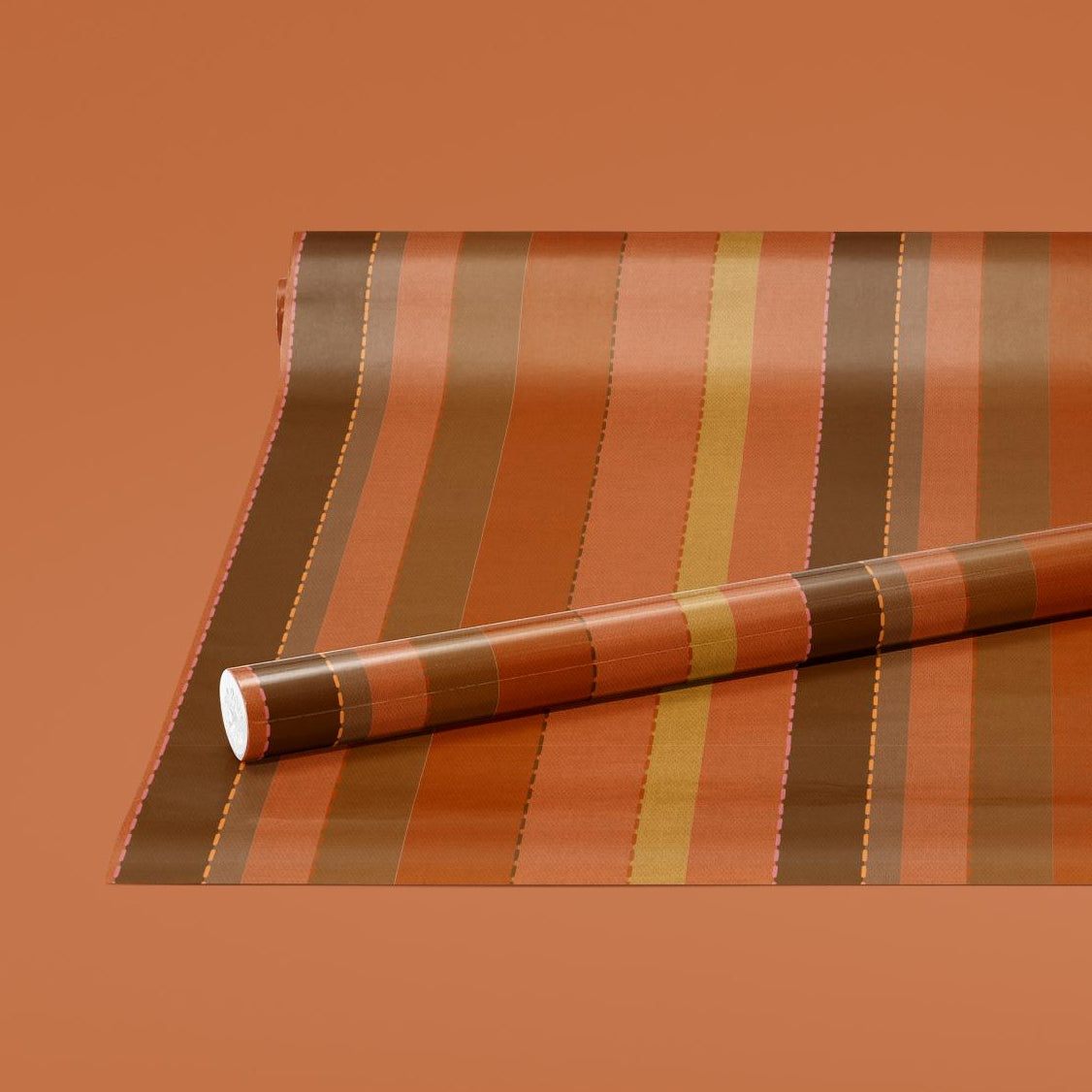 Autumn Striped Wrapping Paper, Gift Wrap for Thanksgiving, Fall Celebrations, Eco-Friendly Gift Packaging