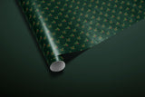 Deep Green Holly Wrapping Paper, Gloss or Matte Finish Elegant Luxury Christmas Gift Wrap