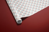 Vintage Red & Blue Floral Wrapping Paper | Botanical Gift Wrap