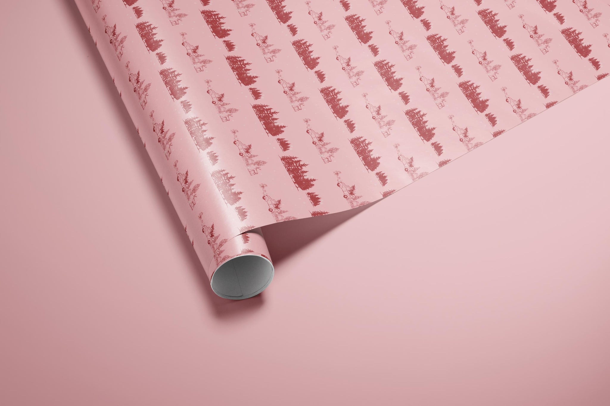 Pink Whimsical Christmas Wrapping Paper | Playful Holiday Wrap