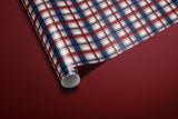 Red & Navy Tartan Plaid Wrapping Paper | Classic Christmas Wrap