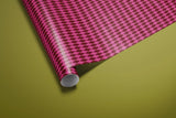 Pink Harlequin Checkered Wrapping Paper, Gloss or Matte Finish Elegant Luxury Birthday Gift Wrap