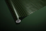 Deep Green Gold Deer Wrapping Paper, Gloss or Matte Finish Elegant Luxury Christmas Gift Wrap