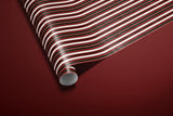 Red & Green Stripe Wrapping Paper, Gloss or Matte Finish Elegant Luxury Christmas Gift Wrap