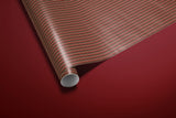 Burgundy and Gold Striped Wrapping Paper, Elegant Luxury Gift Wrap for Christmas, Holidays, Birthdays and Special Occasions