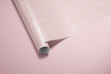Pink Striped Floral Wrapping Paper | Valentine & Wedding Gift Wrap