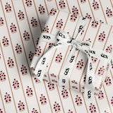 Vintage burgundy floral wrapping paper — Evara Creative Studio