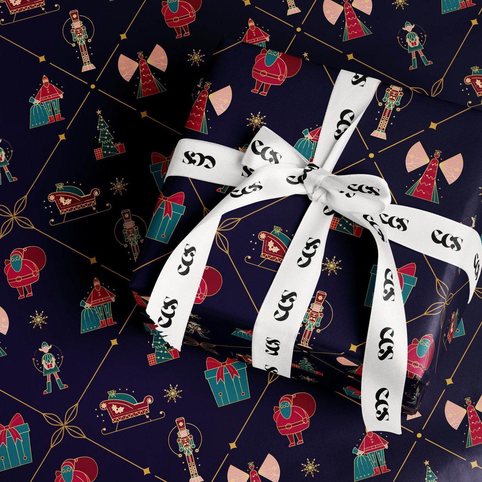 Purple Nutcracker Wrapping Paper, Gloss or Matte Finish Elegant Luxury Christmas Gift Wrap