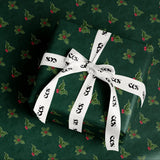 Deep Green Holly Wrapping Paper, Gloss or Matte Finish Elegant Luxury Christmas Gift Wrap