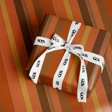 Autumn Striped Wrapping Paper, Gift Wrap for Thanksgiving, Fall Celebrations, Eco-Friendly Gift Packaging