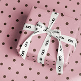 Pink polka dot wrapping paper — Evara Creative Studio