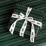 Deep Green Nordic Wrapping Paper, Gloss or Matte Finish Elegant Luxury Christmas Gift Wrap