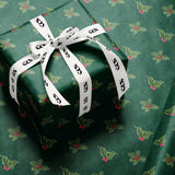 Deep Green Holly Wrapping Paper, Gloss or Matte Finish Elegant Luxury Christmas Gift Wrap
