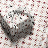 Vintage Burgundy Floral Wrapping Paper | Elegant Botanical Gift Wrap