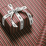 Burgundy and Gold Striped Wrapping Paper, Elegant Luxury Gift Wrap for Christmas, Holidays, Birthdays and Special Occasions