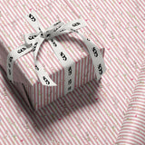 Pink Striped Floral Wrapping Paper | Valentine & Wedding Gift Wrap