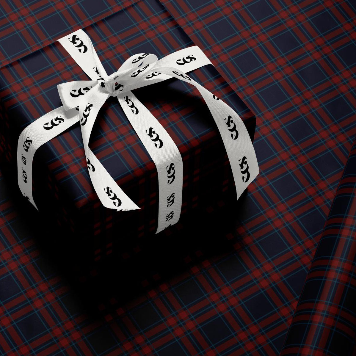 Navy & Red Tartan Plaid Wrapping Paper | Heritage Christmas Wrap