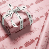 Pink Whimsical Christmas Wrapping Paper | Playful Holiday Wrap