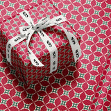 Festive Christmas Icon Wrapping Paper | Green Holiday Gift Wrap