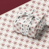 Vintage Burgundy Floral Wrapping Paper | Elegant Botanical Gift Wrap