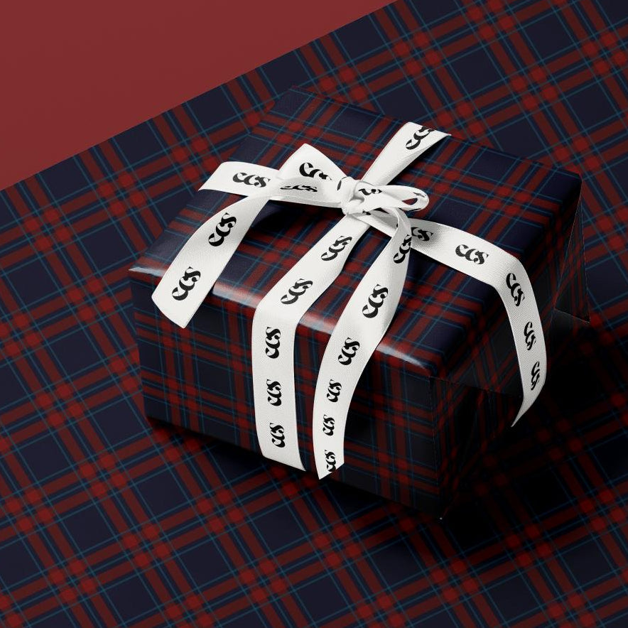 Navy & Red Tartan Plaid Wrapping Paper | Heritage Christmas Wrap