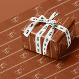 Rust Orange Vintage Deer Wrapping Paper, Gloss or Matte Finish Elegant Luxury Christmas Gift Wrap