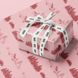 Pink Whimsical Christmas Wrapping Paper | Playful Holiday Wrap