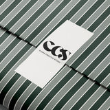 Green and Ivory Stripe Wrapping Paper, Classic & Refined Design for Christmas, Birthdays, Weddings - Traditional Style with a Modern Twist,